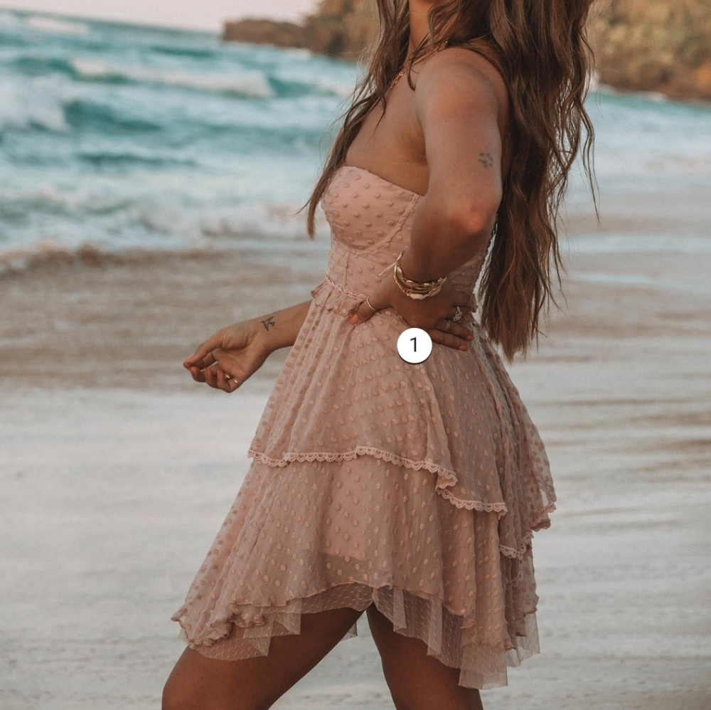 🔥LAST 1🔥NWT SPELL x FREE PEOPLE BUSTIER MINI DRESS - Picture 5 of 8